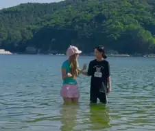 거제 앞바다에 갸루 담그기