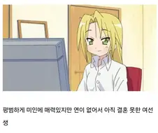 옛날애니 노처녀 취급나이