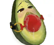 반으로 가른 아보카도