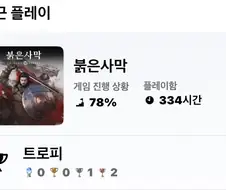 붉은사막) 출시전 트로피 수가 적어서 실망이었는데..