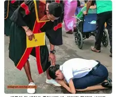 태국 졸업식에서 여동생이 오빠에게 절을 한 이유
