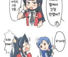 @, 밀리) 치하야와의 연습을 기대한 우동