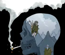 흡연자 몸에서 일하는 세포 Manhwa.